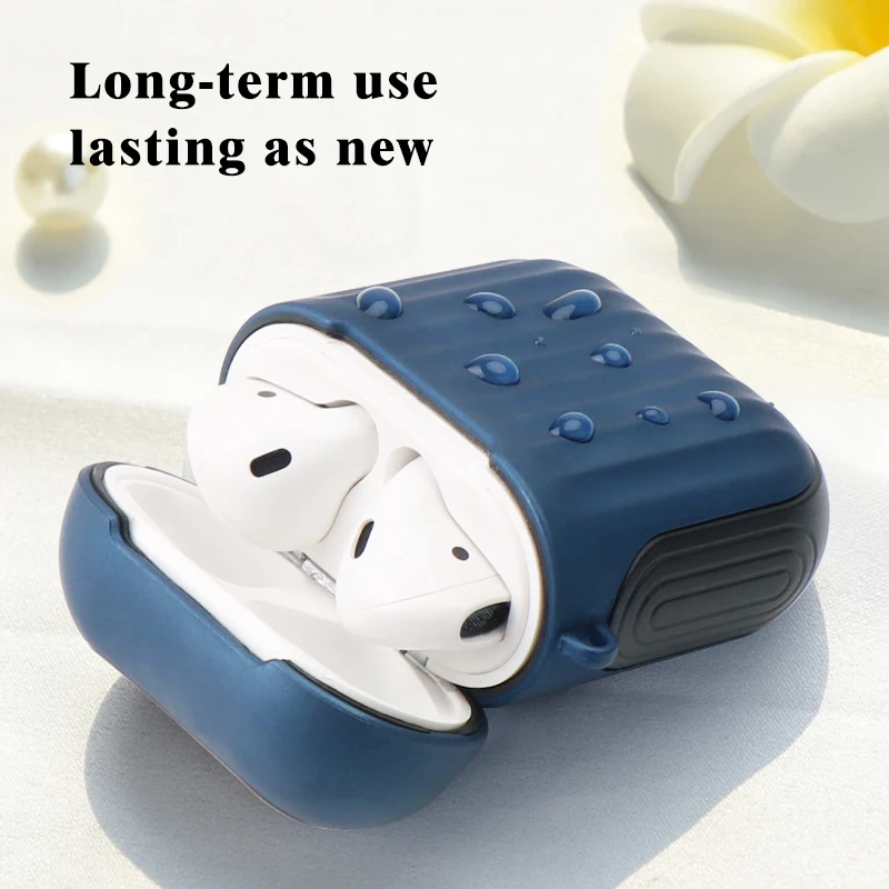 IKSNAIL для AirPods чехол Защитный силиконовый чехол беспроводной синий чехол для наушников противоударный чехол для наушников для Apple Airpod