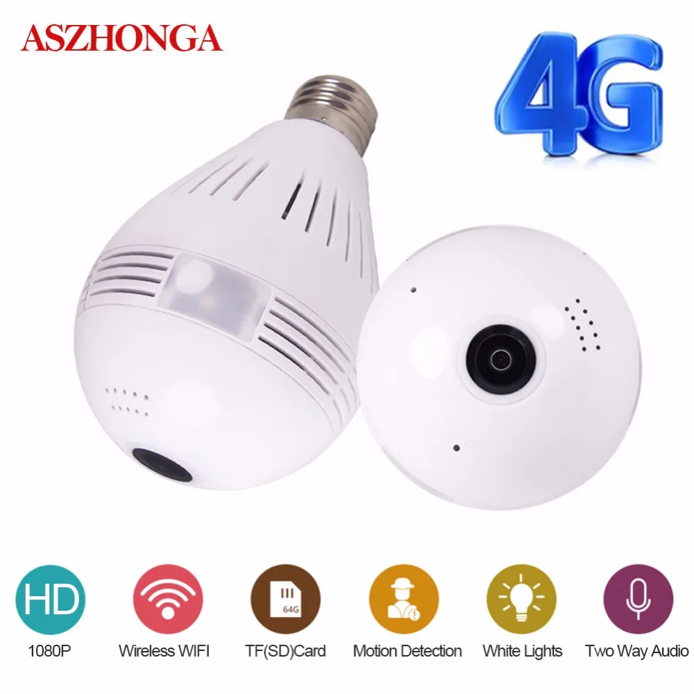 Беспроводная купольная ip камера 3G 4G SIM карта 1080P HD Wi Fi 360 градусов рыбий глаз VR