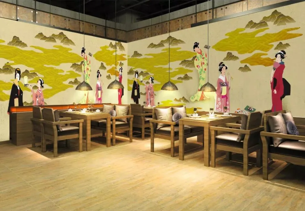 Пользовательские большие расписанные вручную японские Классические обеденные и