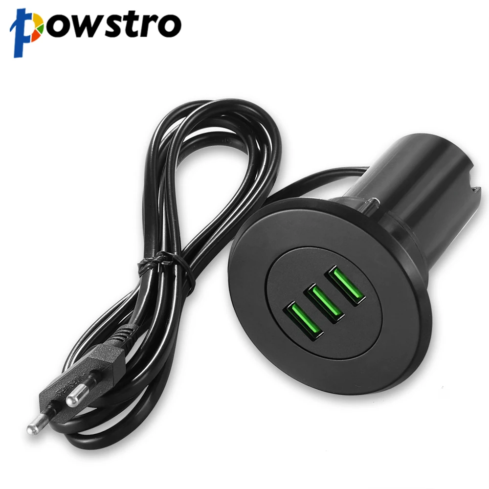 Зарядное устройство Powstro с тремя USB портами 5 В 3 1 А|adaptive fast|adaptive fast chargingusb charger |