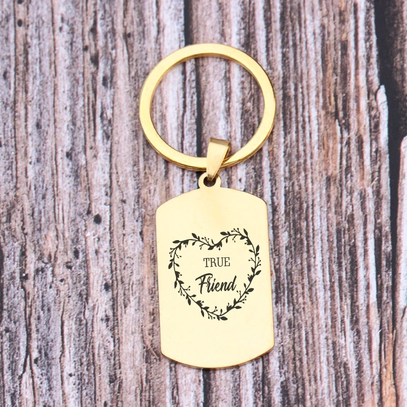 Новинка 2019 брелок для ключей с надписью Love гравировкой True Friend подарок лучших