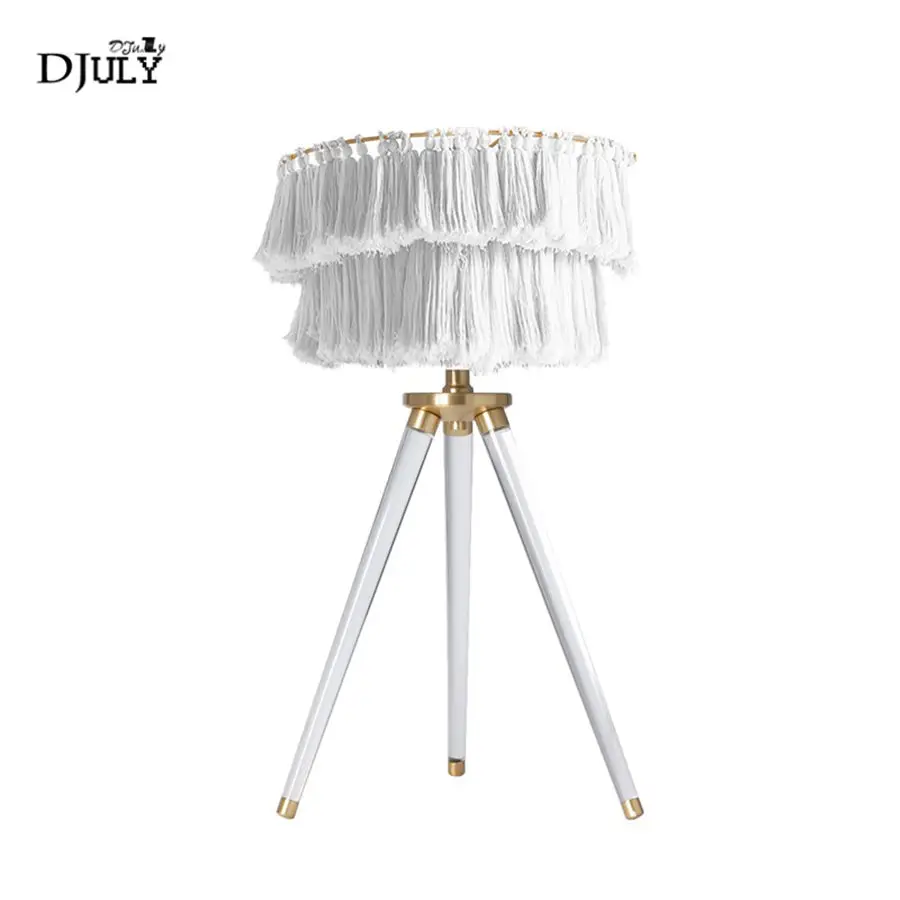 Постмодернистские Свадебные украшения кисточка настольная лампа на треноге для