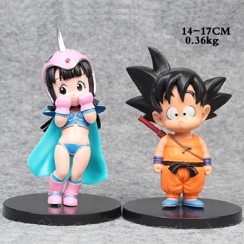 Один набор Dragon Ball милый Сон Гоку и Чи фигурка игрушки фильмы DIY дисплей Kawaii Модель