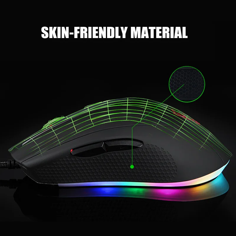 Высокое качество USB Проводная игровая оптическая мышь 5000 точек/дюйм светодиодная