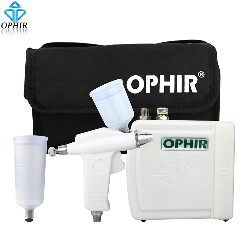 Набор аэрографа OPHIR 0 3 мм 22 куб. См и 40 с воздушным компрессором сумкой для красоты