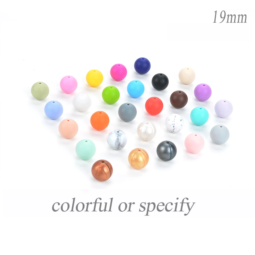 multicolor Горячее предложение 9 мм круглые свободные силиконовые бусины для силиконового ожерелья DIY Силиконовое прорезиненное Силиконовое ожерелье для прорезывания зубов бусины для ребенка прорезыватель BPA бесплатно - Цвет: multicolor