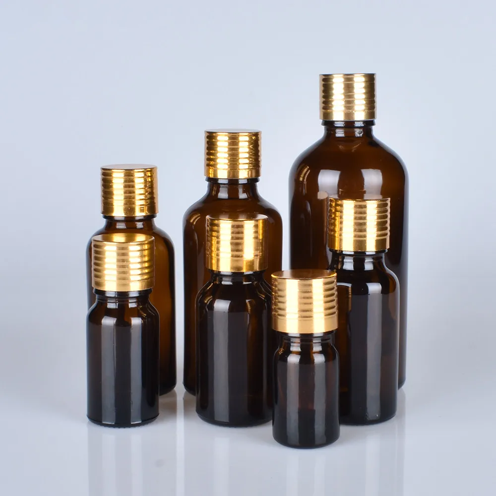 12 шт. Толстый Стеклянный редуктор для бутылки с эфирным маслом золотой