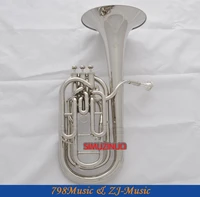 professional silver nickel plated compensating baritone horn bb keys with case