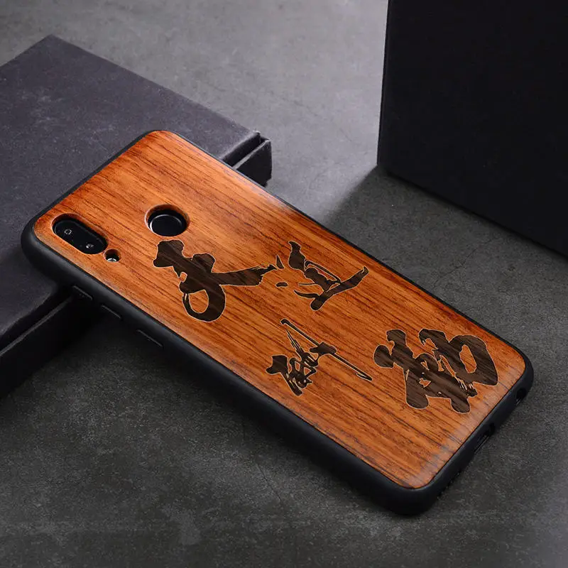 as picture Новинка, чехол для huawei Honor 8x, тонкая деревянная задняя крышка, TPU бампер, чехол для huawei Honor 8x, чехол для телефона s Honor-8x - Цвет: as picture