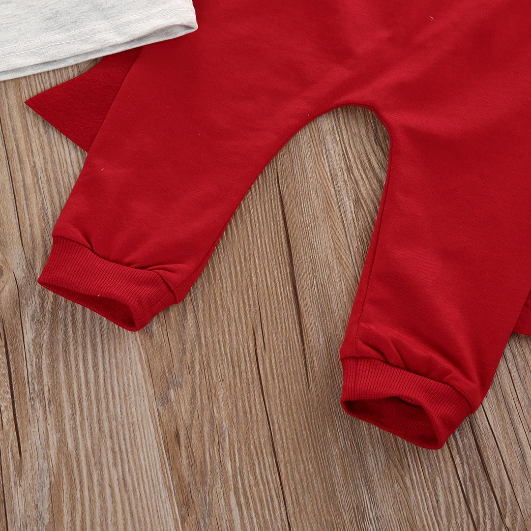 Emmababy Toddler Infant Baby Children Kids Boy 2PCS Outfits Dinosaur Long Sleeve T-shirt+Pant Fashion Clothes | Детская одежда и