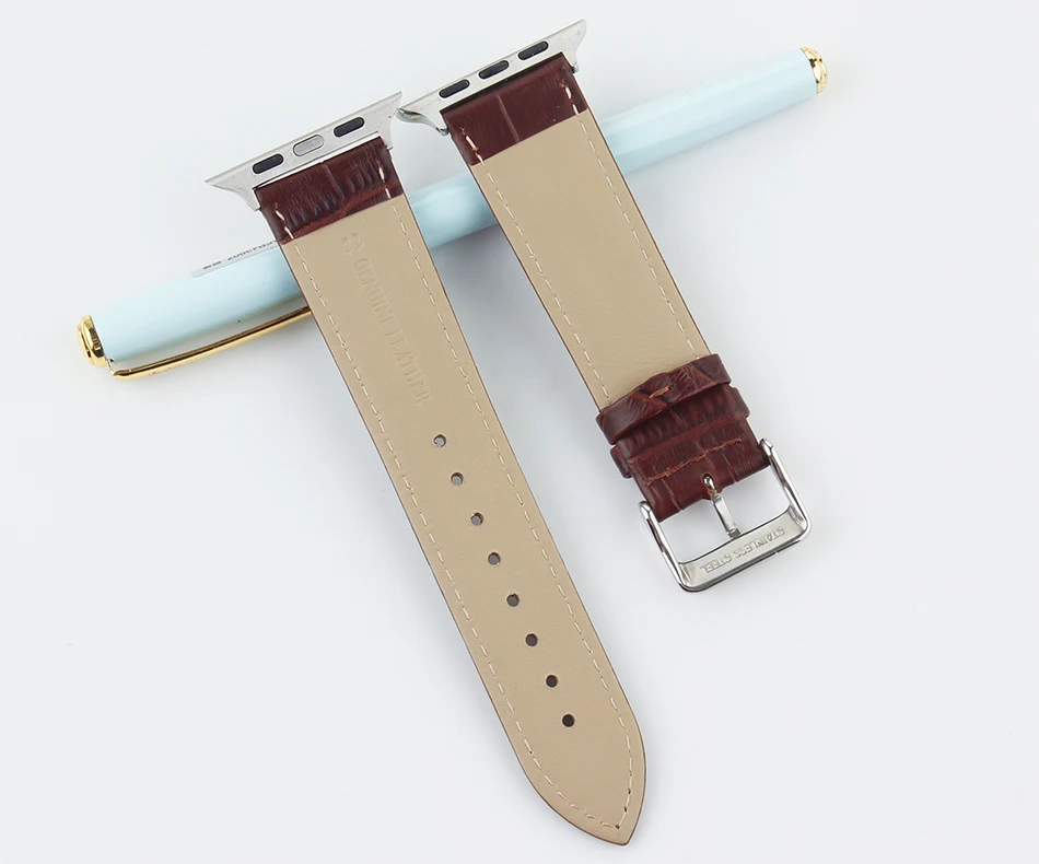 Наручных часов iwatch, ремешок 42 мм Натуральная кожа ремешок для наручных часов Apple Watch, 38 мм, ремешок, большие размеры 40-44 мм серии 4/3/2 ремень браслет для умных часов
