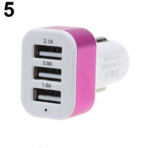Универсальный светодиодный индикатор с 3 портами USB для быстрой зарядки iPhone Samsung