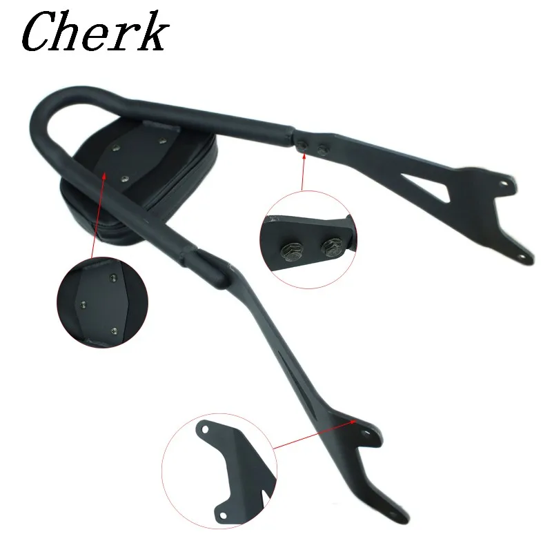 МОТОЦИКЛ ЧЕРНЫЙ заднего пассажирских спинки Сисси Бар w/Side Arm Pad для Yamaha Star болт XVS950/R- spec/C-Spec- 16 15