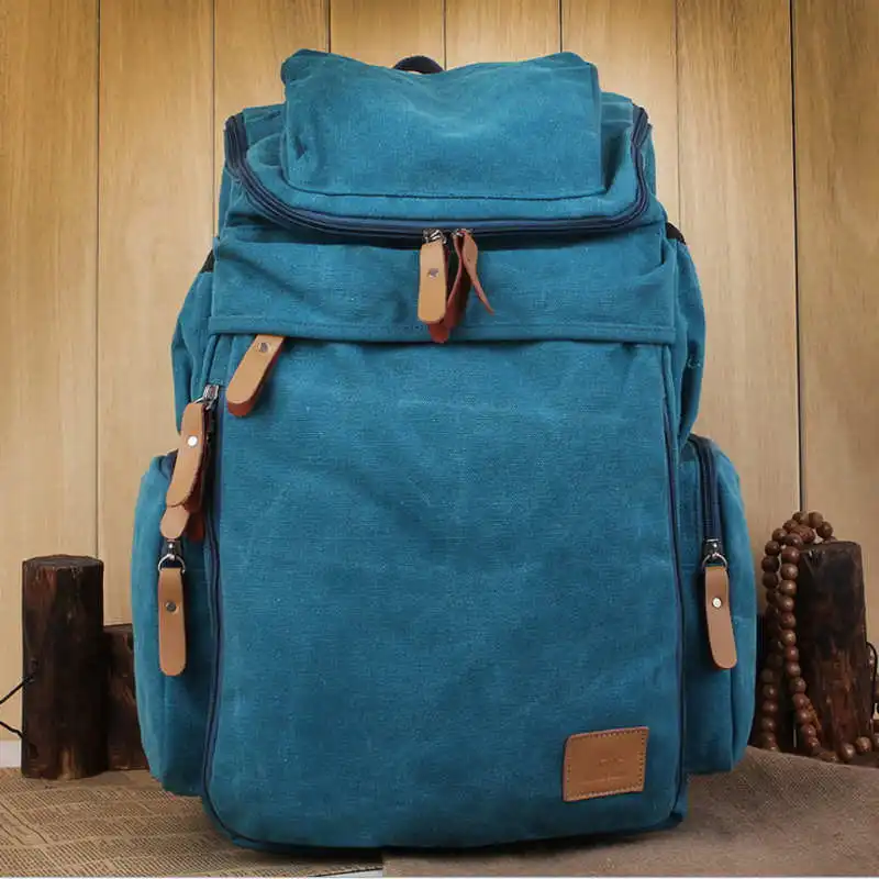 Большой ёмкость для мужчин винтаж путешествия подняться рюкзак из парусины
