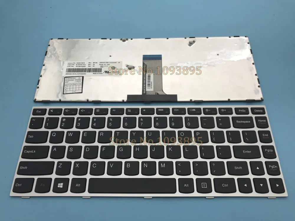 Новая английская клавиатура для Lenovo IdeaPad 300 14IBR 14ISK ноутбук серебряная