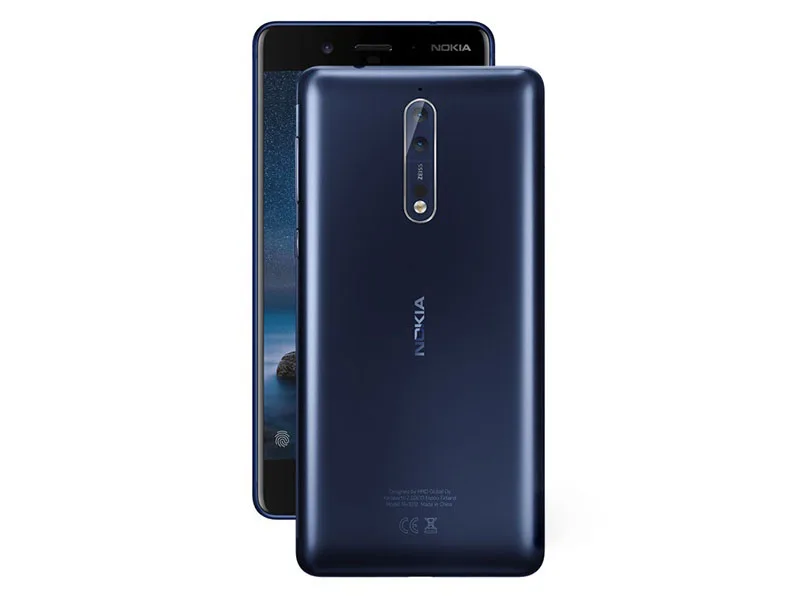 Dark blue Разблокированный Nokia 8 Qualcomm835 Dual SIM 5,3 дюймов экран 4 Гб+ 64 Гб двойная задняя камера 13,0 МП отпечаток пальца 4G-LTE - Цвет: Dark blue