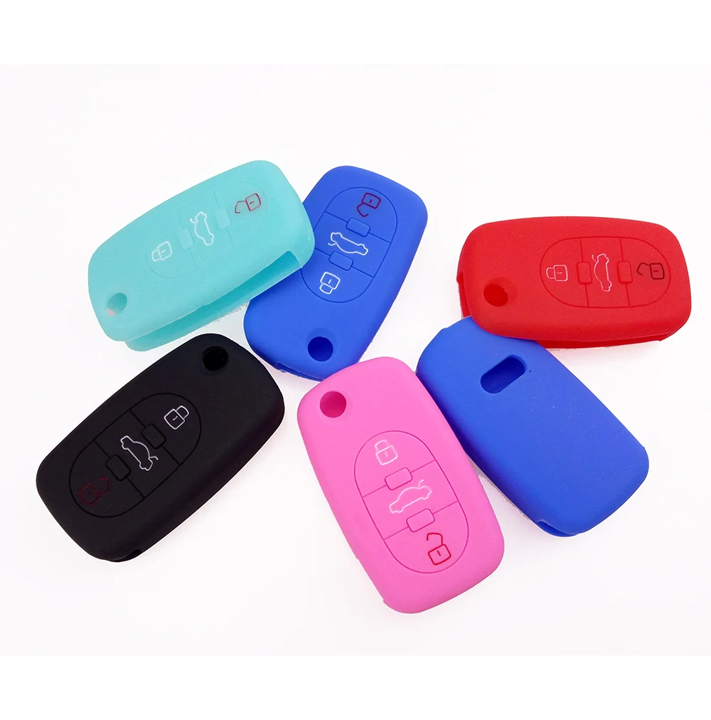 3 кнопки силиконовый автомобильный старый чехол для брелка с ключом Подходит Audi A2