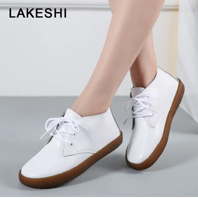 Женская обувь на плоской подошве слипоны из натуральной кожи повседневные