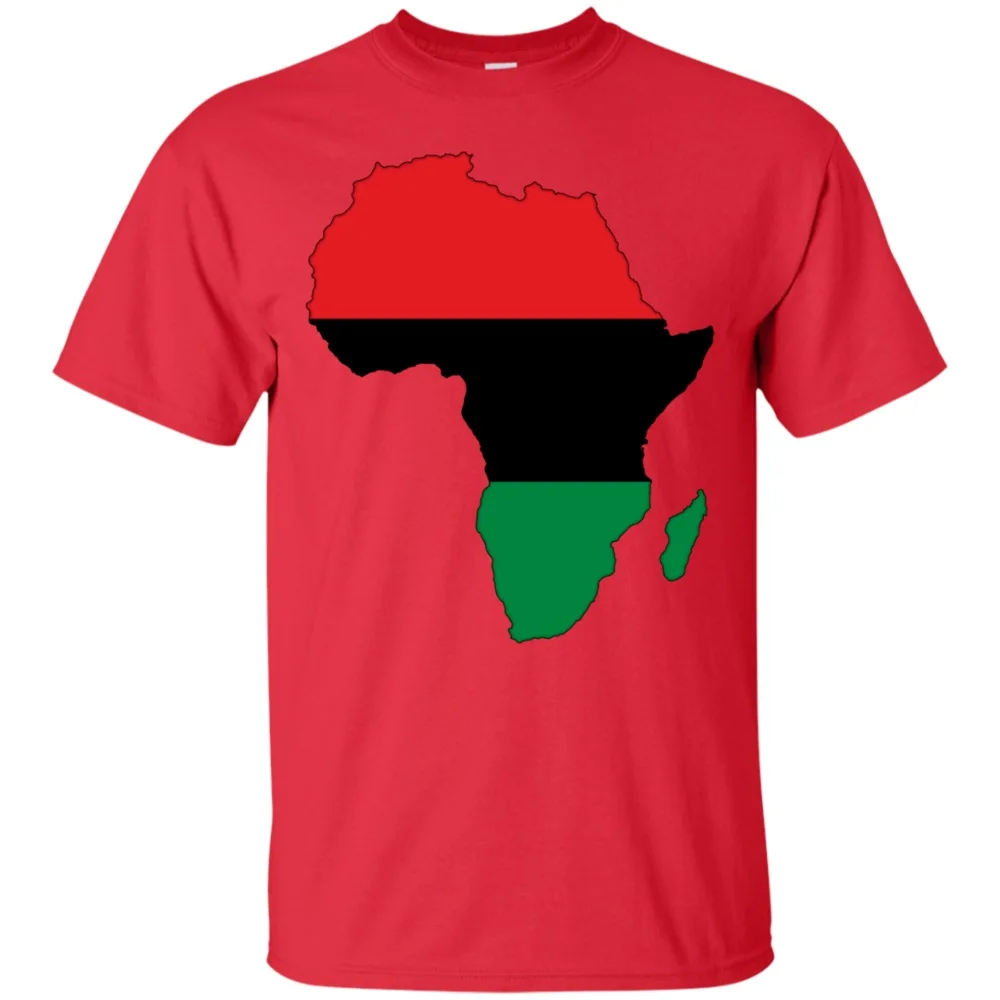 Pan Africa Flag and Contour Pride Футболка с флагом и континентом Новинка Лето 2019|Мужские