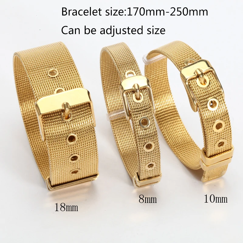 Женский и мужской браслет из нержавеющей стали 8 мм 10 мм|Браслеты-манжеты| |