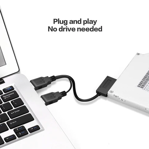 Новый адаптер для жесткого диска, Бесплатный диск, SATA к USB 3,0, SATA7 + 6, 13-контактный Sata кабель, драйвер для CD, для ноутбука