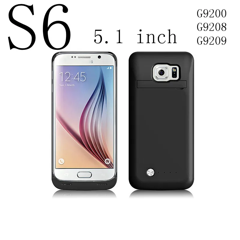 Чехол для аккумулятора S6 Silm для samsung Galaxy Note 5, чехол для зарядного устройства для Galaxy S7 S6 Edge Plus, противоударный чехол для внешнего аккумулятора - Цвет: S6-Black