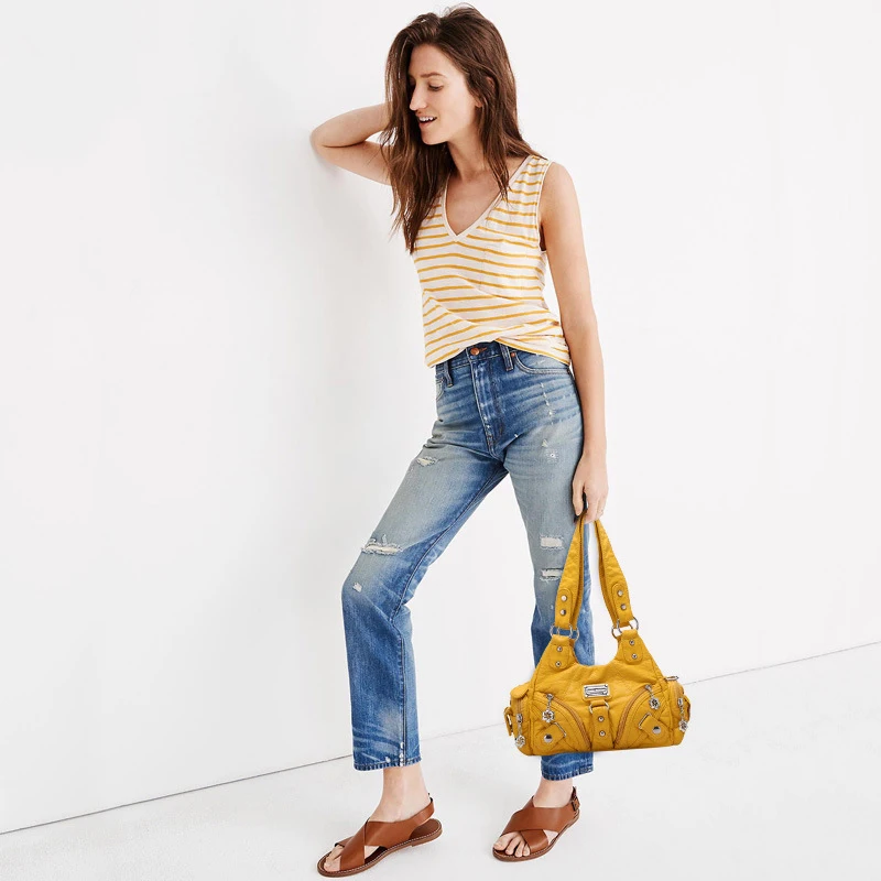 Сумка-хобо из искусственной кожи большая женская сумка через плечо 2019 | Багаж и