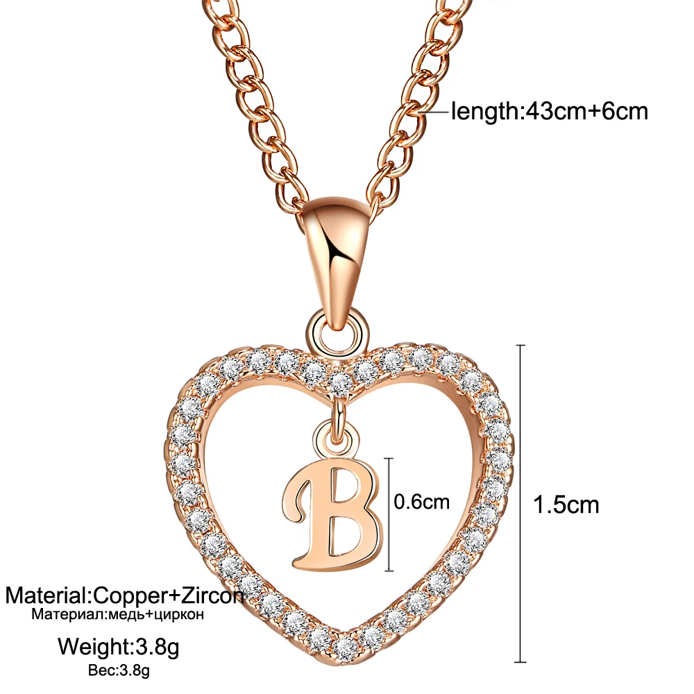 Женское ожерелье с подвеской в виде сердца IF ME модное из серебра розового золота