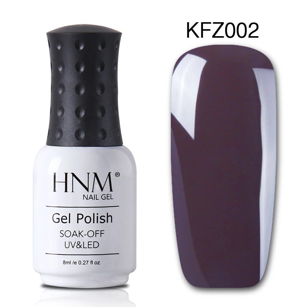 coffee 002 HNM 8 мл Гель-лак для ногтей Чистый Розовый Цвет замачиваемый УФ светодиодный лак для нейл-арта Полупостоянный Гибридный Гель-лак базовое верхнее покрытие - Цвет: coffee 002