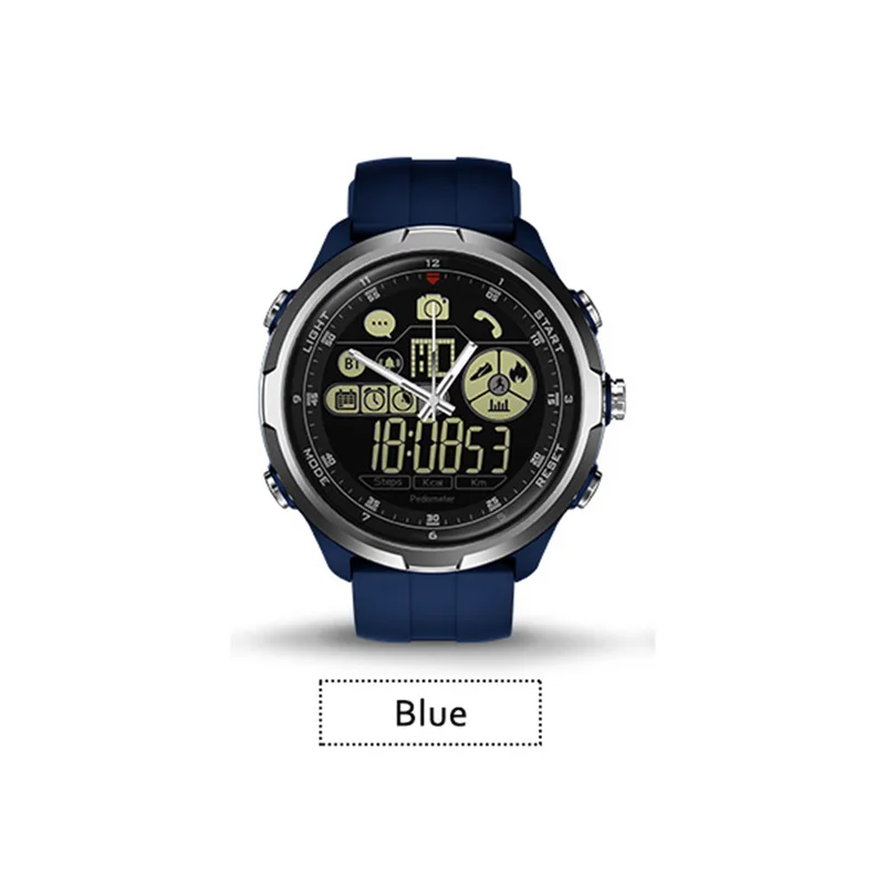 Blue Zeblaze vibe 4 гибридные Смарт-часы Для мужчин Для женщин Smartwatch Водонепроницаемый 24 месяцев в режиме ожидания 24h всепогодный мониторинг - Цвет: Blue