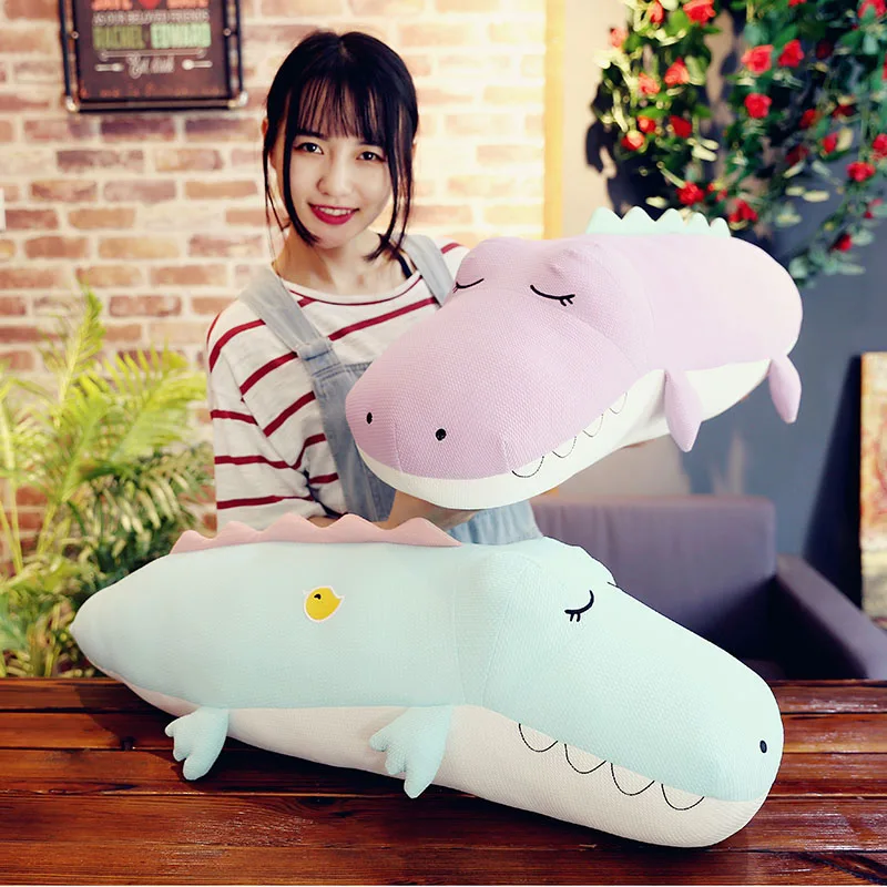 Cuddly pop мягкая Лежащая мультяшная плюшевая подушка крокодила большая из Аниме