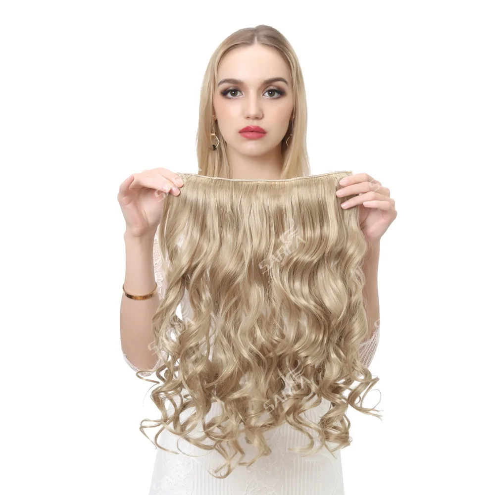 SARLA 100 шт/партия 2" 3/4 Клип В синтетические накладные волосы сопротивляются высокой температуре волокна тела волнистые волосы штук 888