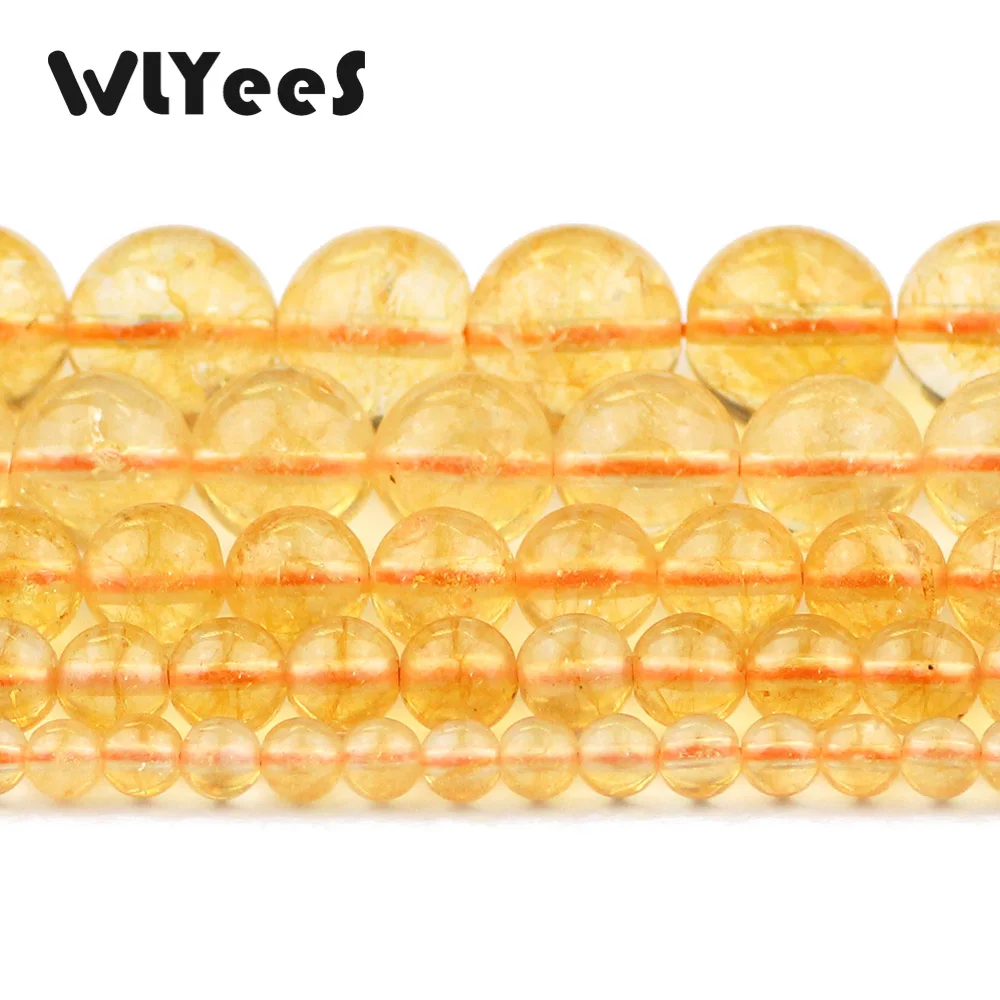 Желтые хрустальные бусины WLYeeS круглый шар 4 6 8 10 12 мм натуральные россыпью для