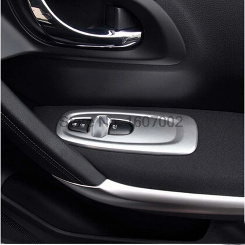 

For Renault Kadjar 2016 ABS Chrome Matte Door Window Switch Panel Cover Trim Interior Accessiores 4pcs/set