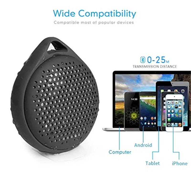 Bluetooth Динамик с разноцветными огоньками изменение со звуком IPX67