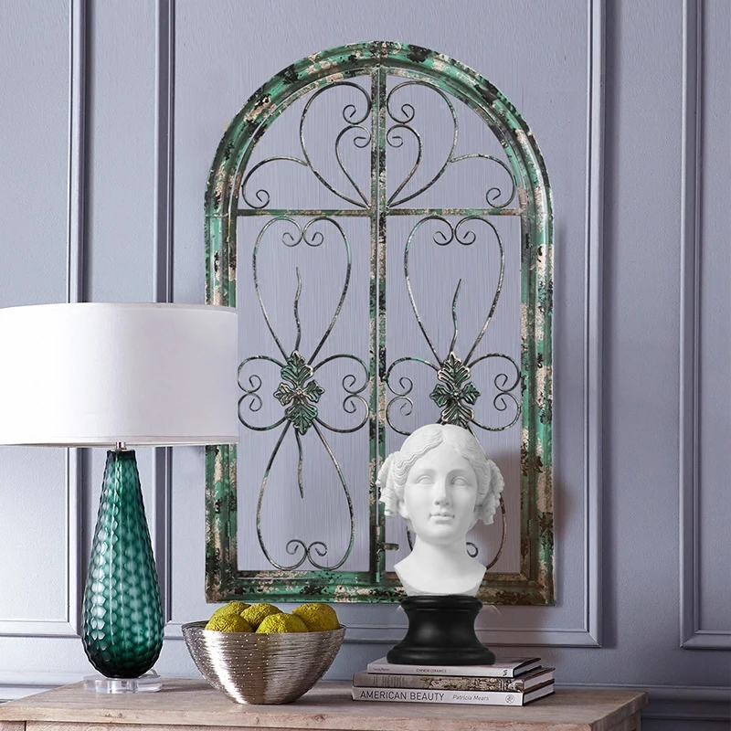 Старинные металлические железные полые украшения для окна домашняя мебель