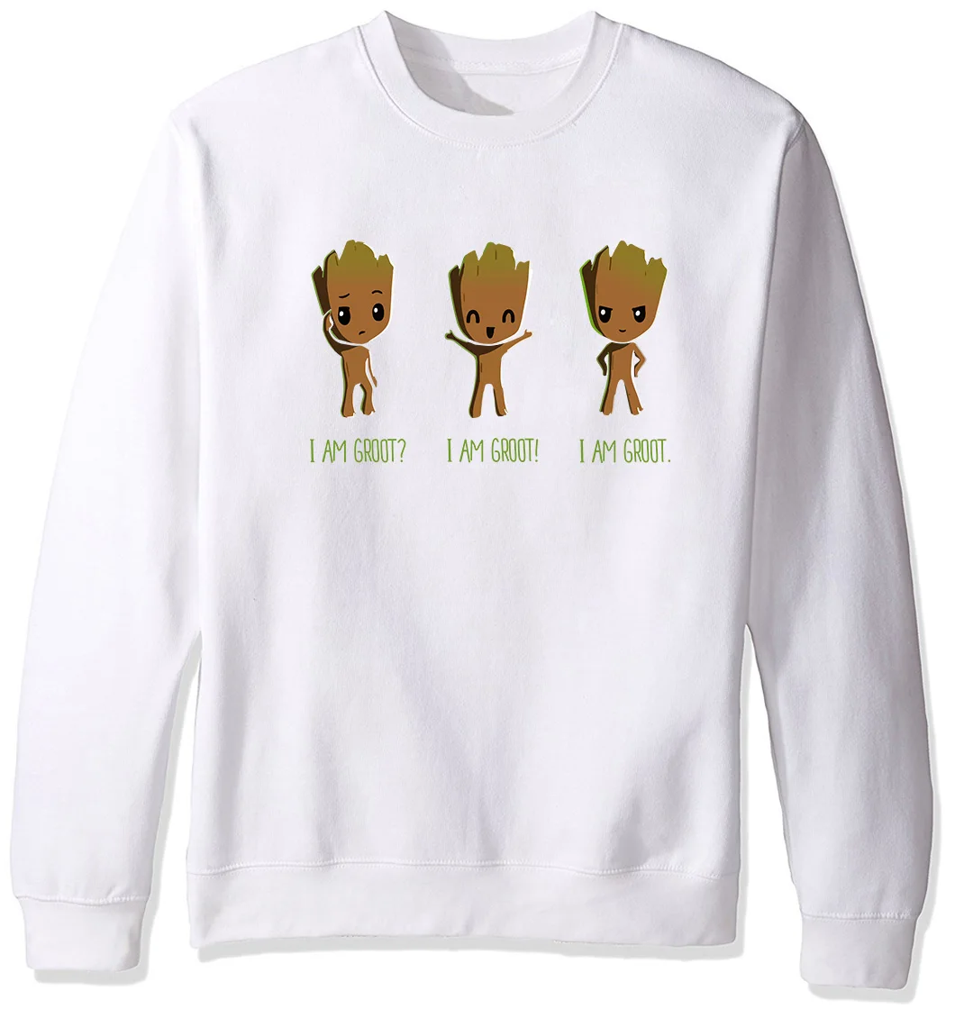 Мужская толстовка с принтом I'M GROOT одежда в уличном стиле с принтом из мультфильмов Толстовка осень зима флисовый пуловер Harajuku толстовки для мужчин пальто Топы