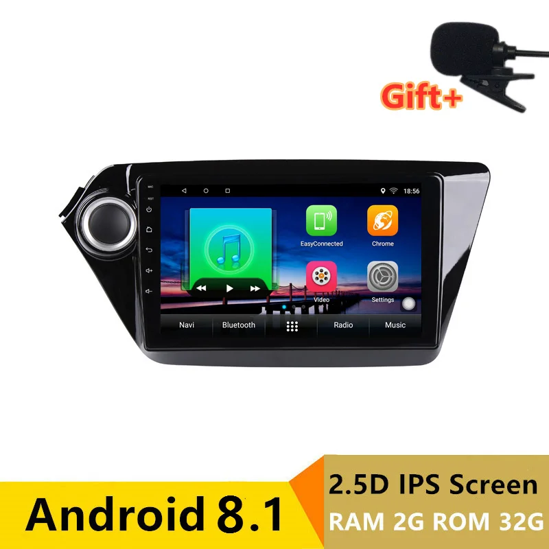 9 &quot2 + 32G 2.5D IPS Android 8 1 автомобильный DVD мультимедийный плеер GPS для Kia Rio 3 K2 2012 2013 2014