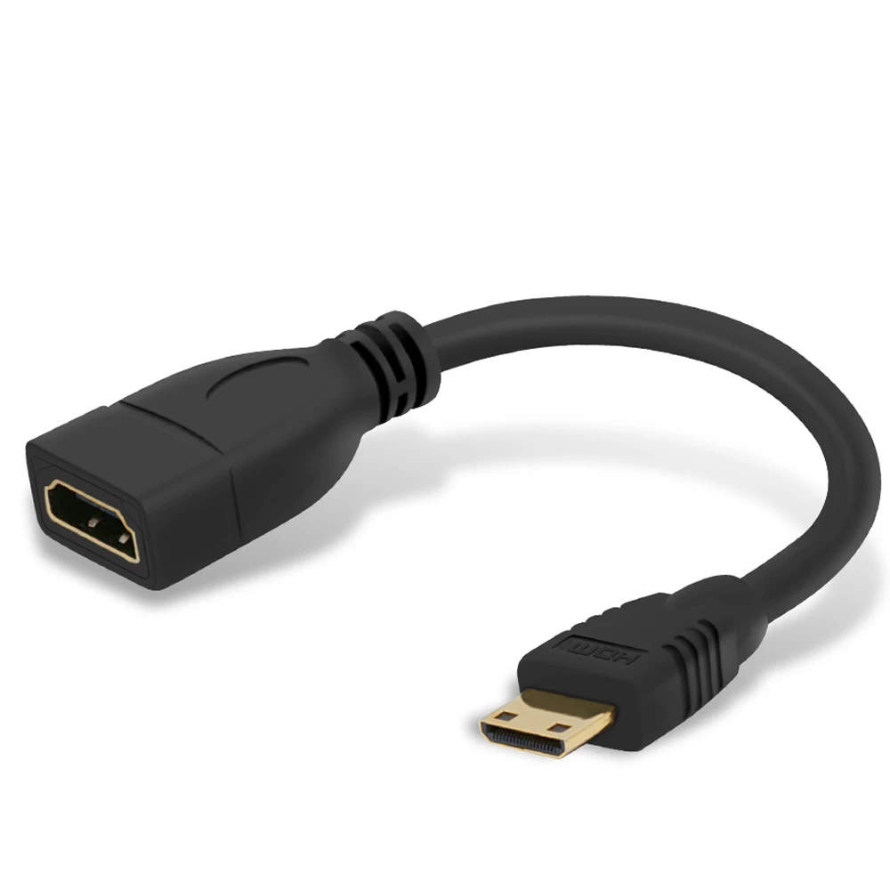 1080P 15 см мини HDMI к HDMI Женский кабель конвертер удлинитель 1,4 В мини HDMI удлинитель для камеры ПК ТВ проектор