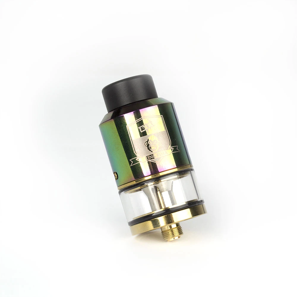 Rainbow Катушка отец король RDTA распылитель 3,5 мл емкость с широким отверстием 810 капельного наконечника 25 мм диаметр бака для электронной сигареты коробка мод - Цвет: Rainbow