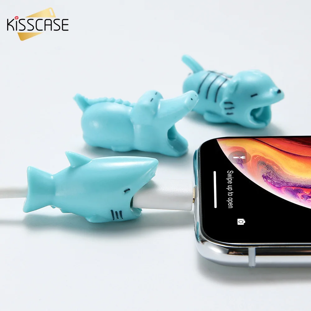 Защита кабеля KISSCASE для iPhone Samsung защита зарядного устройства USB шнура милый
