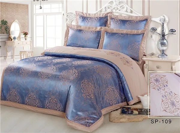SP109 Из Москвы Комфортное Постельное Белье 4-7ШТ. "Silk Place" Роскошный Семейный Комплект Постельного Белья с Российскими Размерами Роскошное Постельное Белье Жаккард - Цвет: SP109