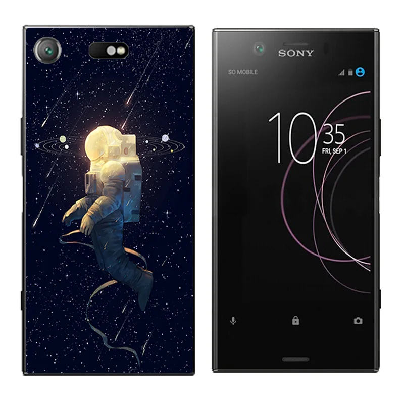 4 6 'чехол для Sony Xperia XZ1 компактные Чехлы телефона Кот пейзаж печать Coque Z1 Compact