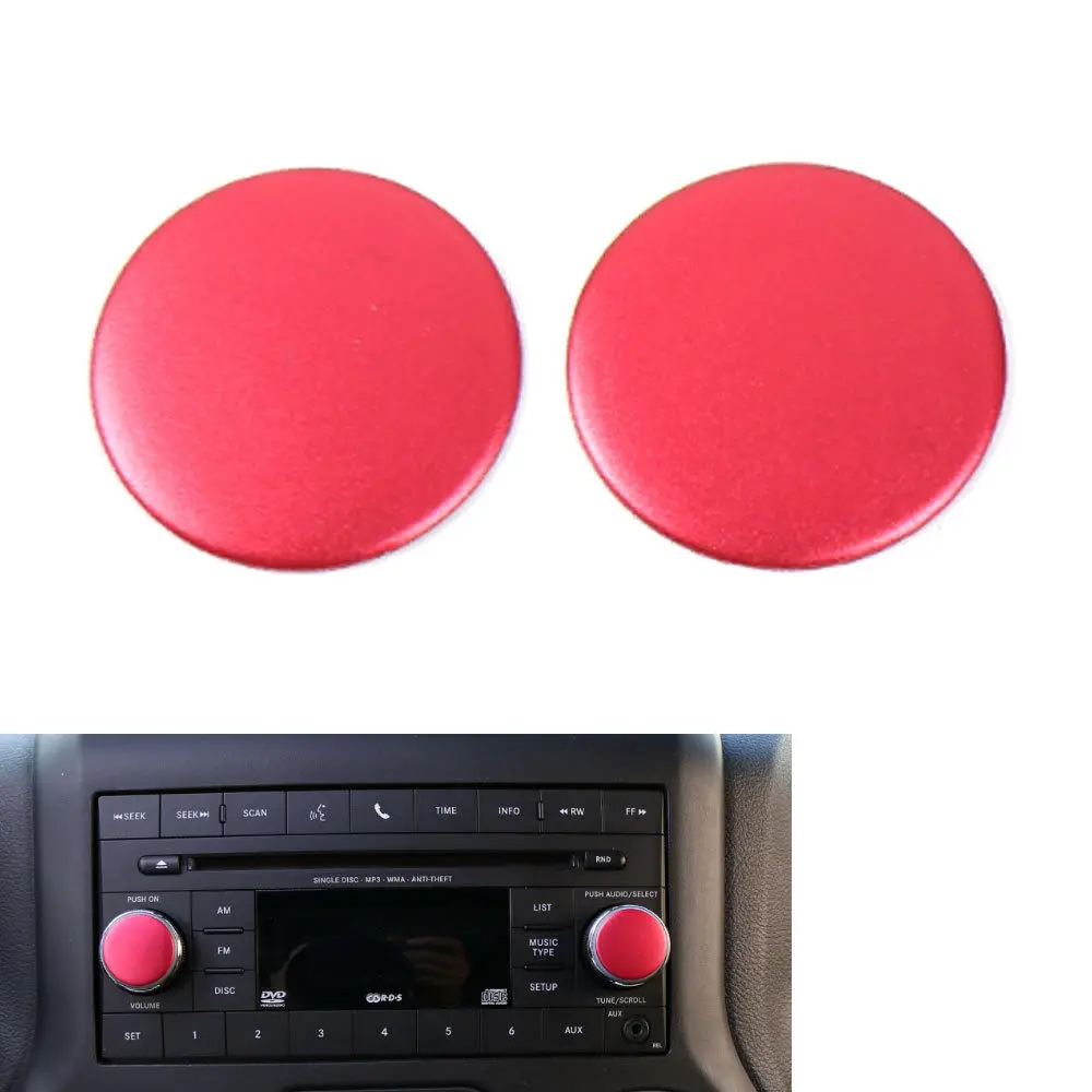 

BBQ @ FUKA, подходит для Jeep Wrangler Compass 2007-16, красная Автомобильная центральная консоль, CD плеер, радио переключатель, кнопка, отделка, Стайлинг, нак...