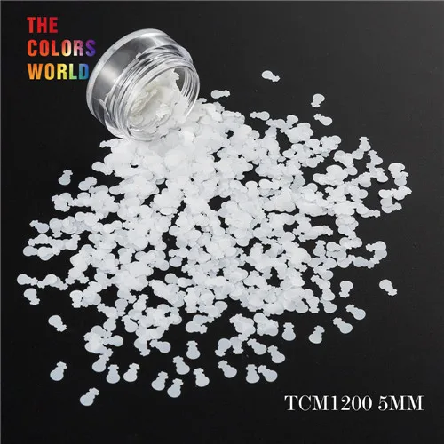 TCM1200 50g TCT-184 в форме снеговика 5 мм блеск для ногтей искусство украшения ногтей Дизайн ногтей гель роспись по телу Макияж DIY украшения - Цвет: TCM1200 50g