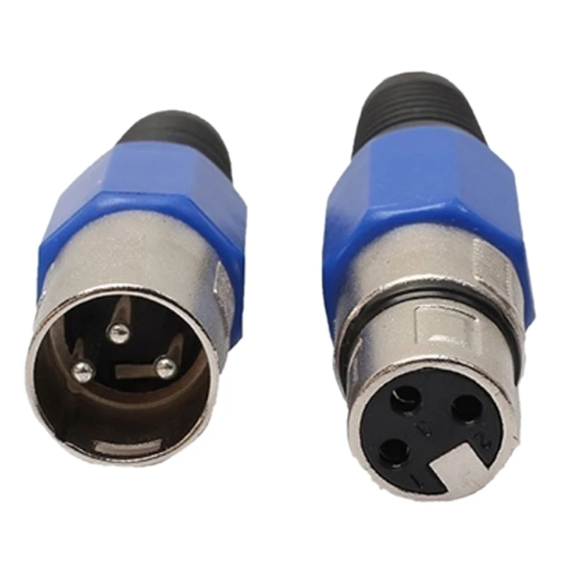 2 шт. 3 контакта разъем XLR женский + мужской для микрофона аудио адаптер