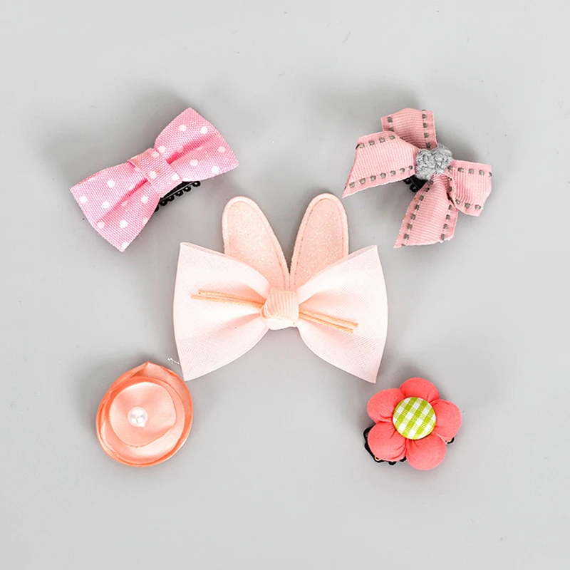 Baby New Hair Accessories 5 Pcs/Lot Set Toddler Hairpin Headdress Princess Girls Lovely Bow Knot Clip | Детская одежда и обувь