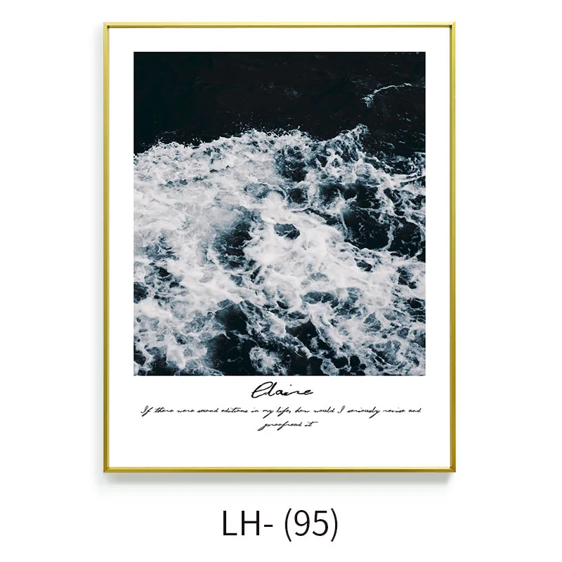 LH Color 95 Современные настенные художественные красивые пейзажи печать Постеры-холсты металлическая картина рамка стены творческие картины нордический Декор Картина рамка - Цвет: LH Color 95