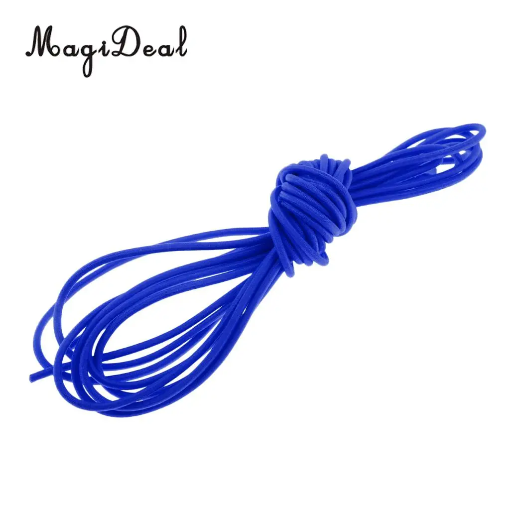 5m Blue MagiDeal 3 мм Эластичный банджи шнур морской класс шок веревка стрейч Группа связать каяк лодочная палатка полюса брезент-различные длины - Цвет: 5m Blue
