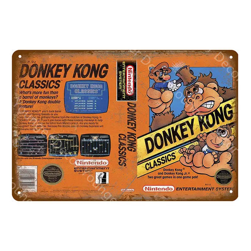 YD7968E Классический постер для видеоигр, nintendo power, мультяшная Наклейка на стену с Супер Марио, sega Gamer, настенная живопись, доска, декор для комнаты - Цвет: YD7968E